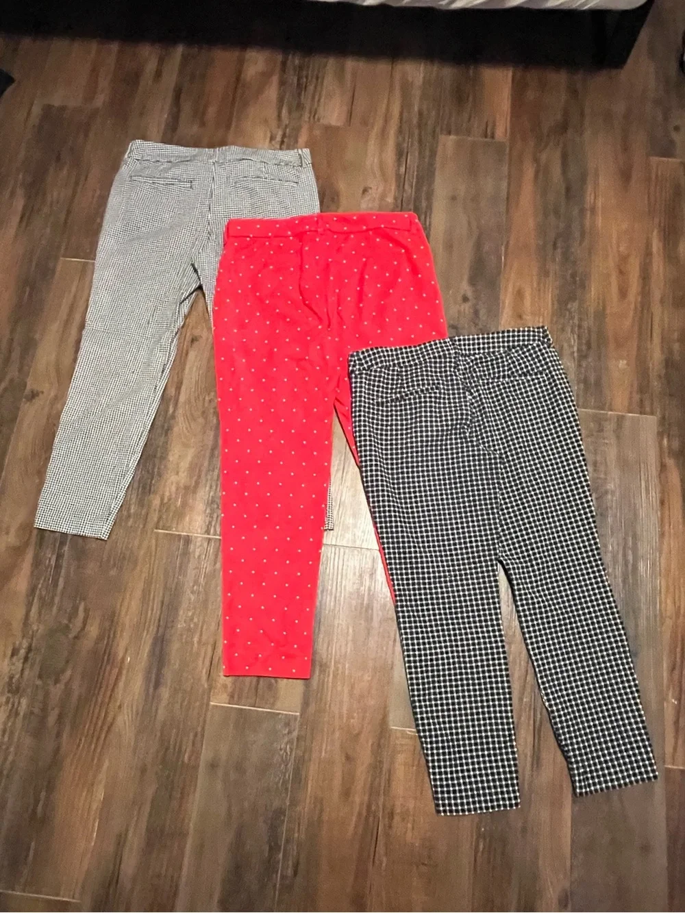 OLD NAVY Pixie Pant Bundle (3), Houndstooth, Polka Dot, Plaid - Size 10